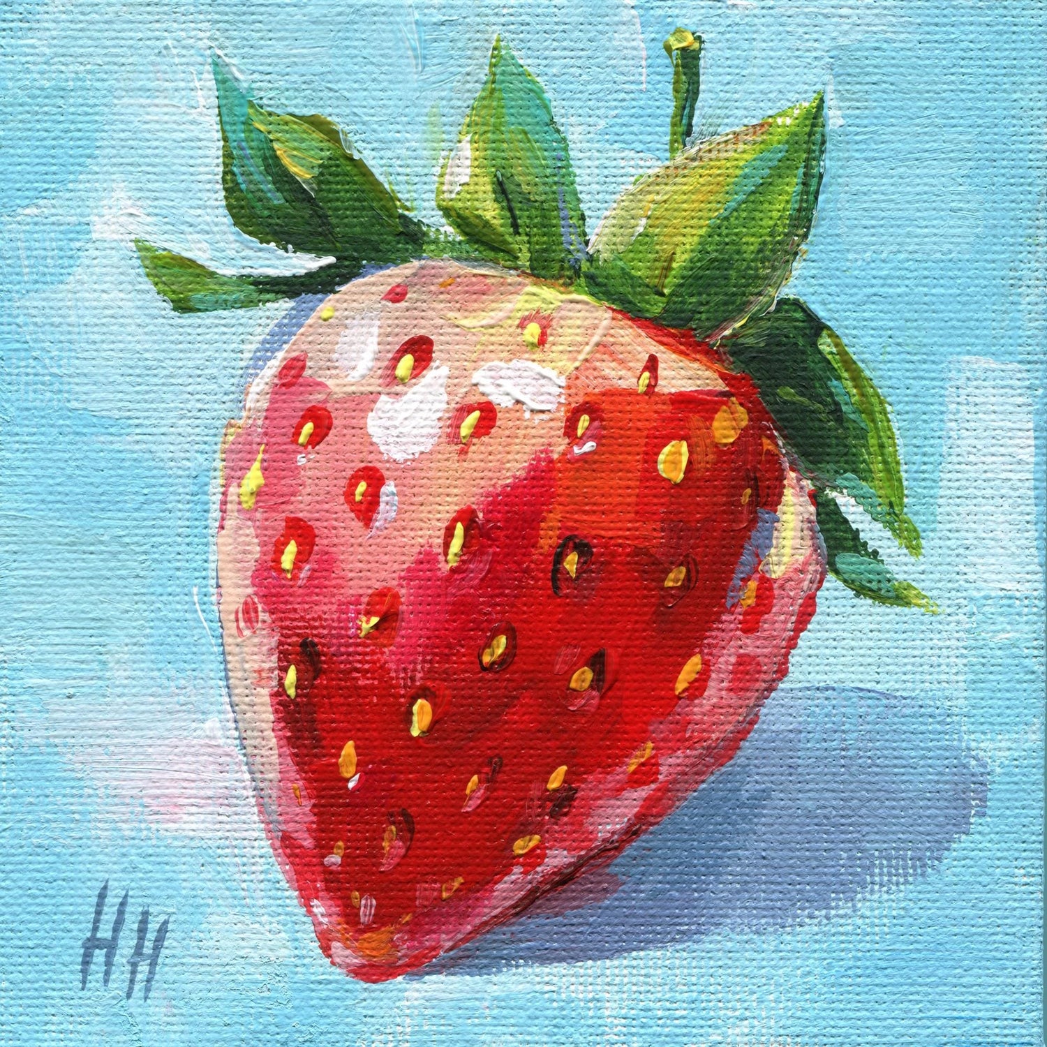 Close-up of gourmet food paintings showing detailed brushwork and vibrant colors in culinary artwork by Hanna Art Decor