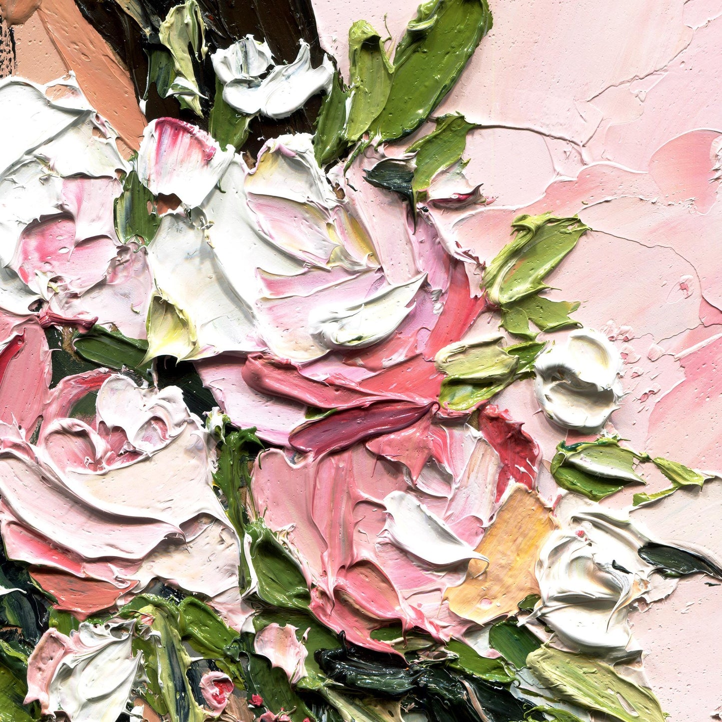 Romantic Floral Memory – Woman with Bouquet Original Oil Painting by Hanna Hryharenka