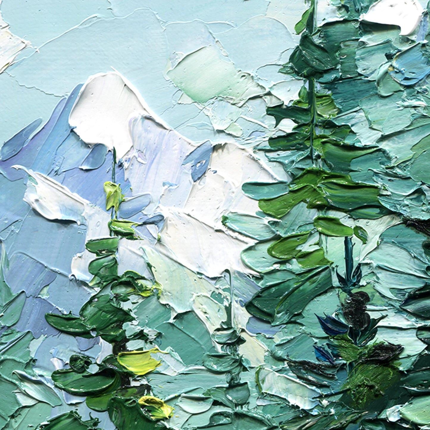 Yellowstone Bison Original Oil Painting Impasto Palette Knife Wildlife Art