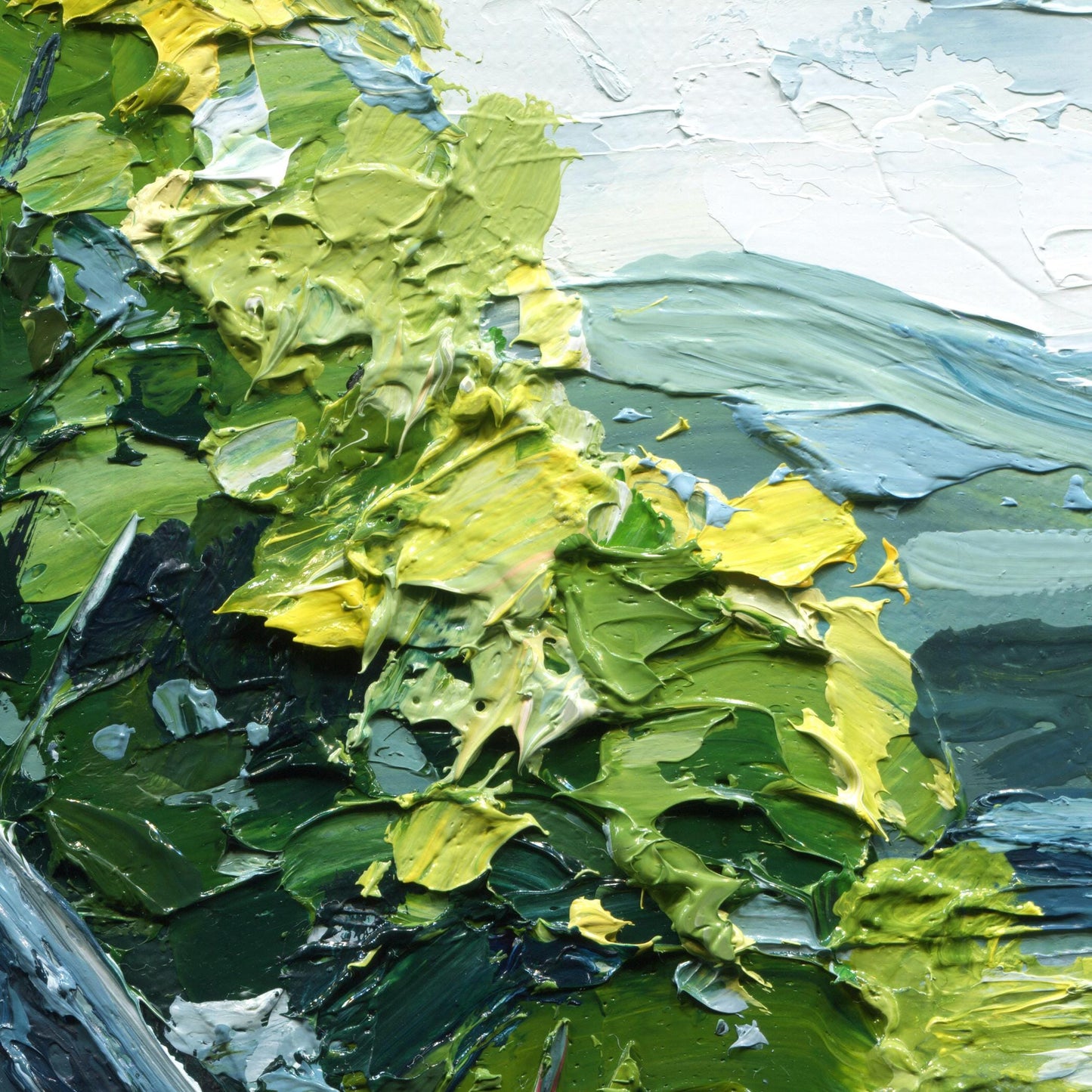 Irish Cottage Oil Painting – Original Impasto Landscape, Textured Art on Canvas