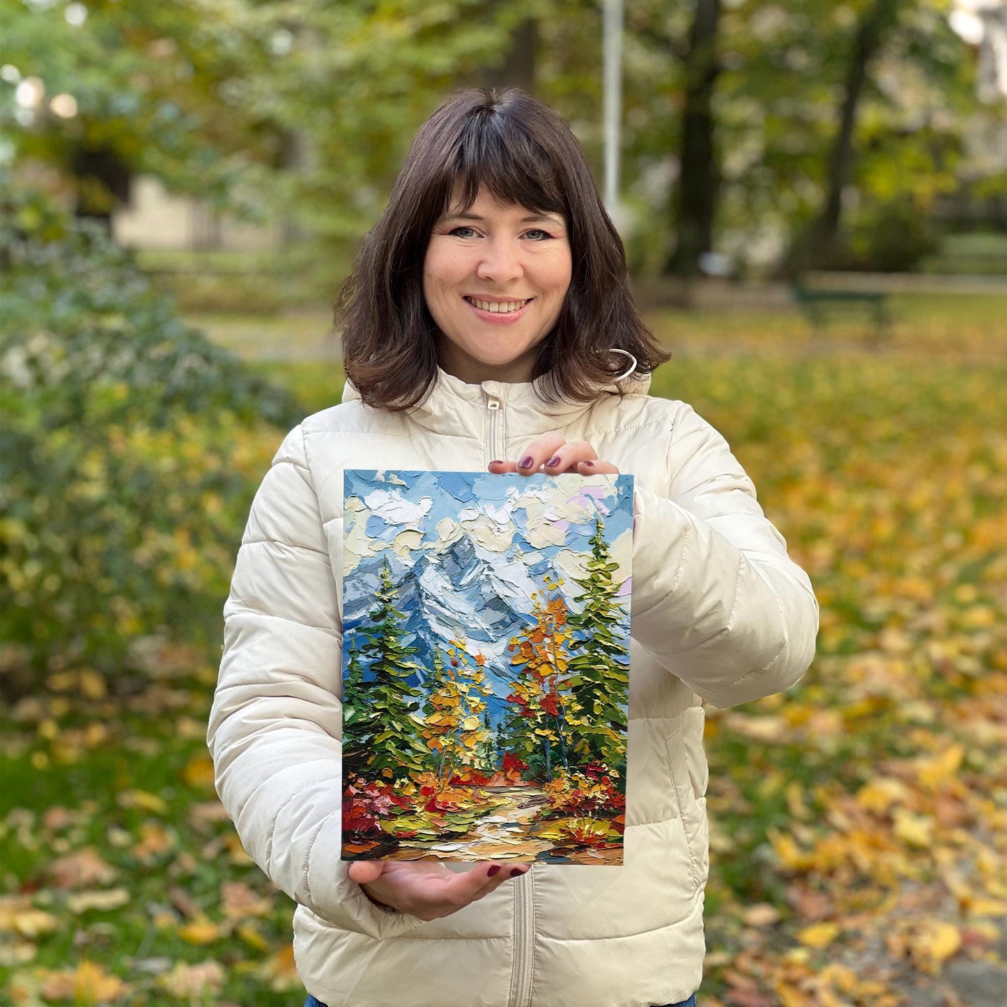 Rocky Mountain National Park Oil Painting – Original Impasto Fall Landscape Art