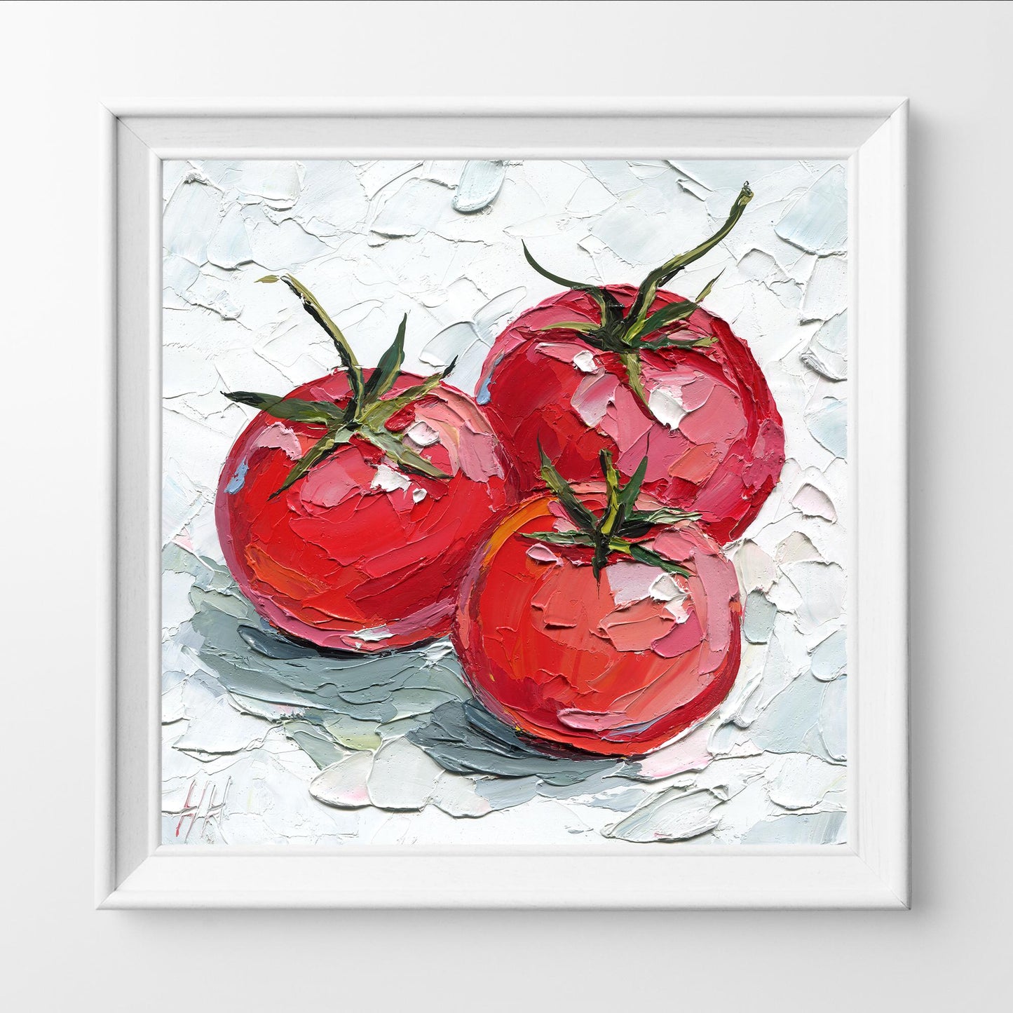 Warm Tomato Memory – Original Oil Painting by Hanna Hryharenka