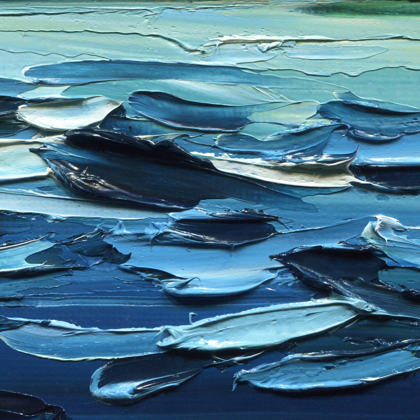Original Orca Whale Art Oil Painting – Puget Sound Textured Palette Knife Ocean Lovers Gift