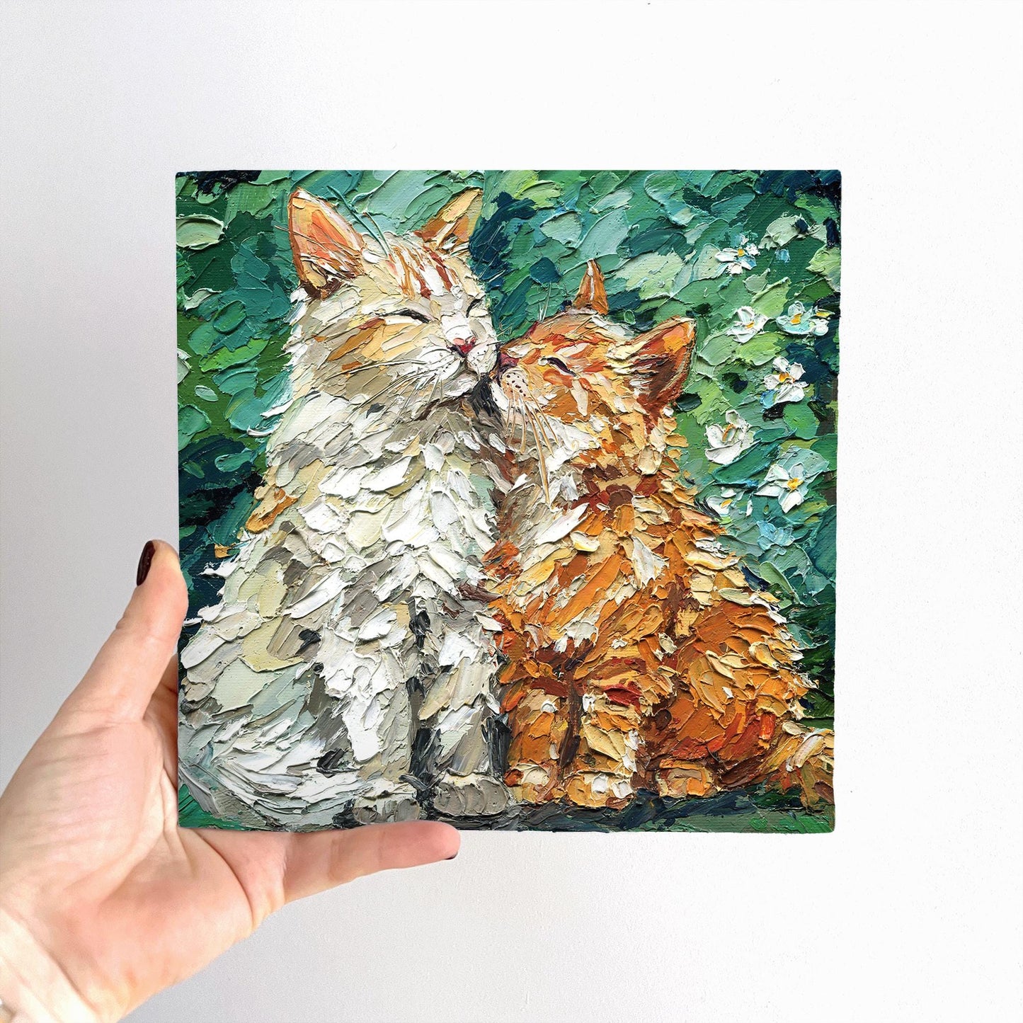 Pet Portrait Painting: Custom Hand-Painted Cat & Dog Art from Photo. Original Animal Artwork