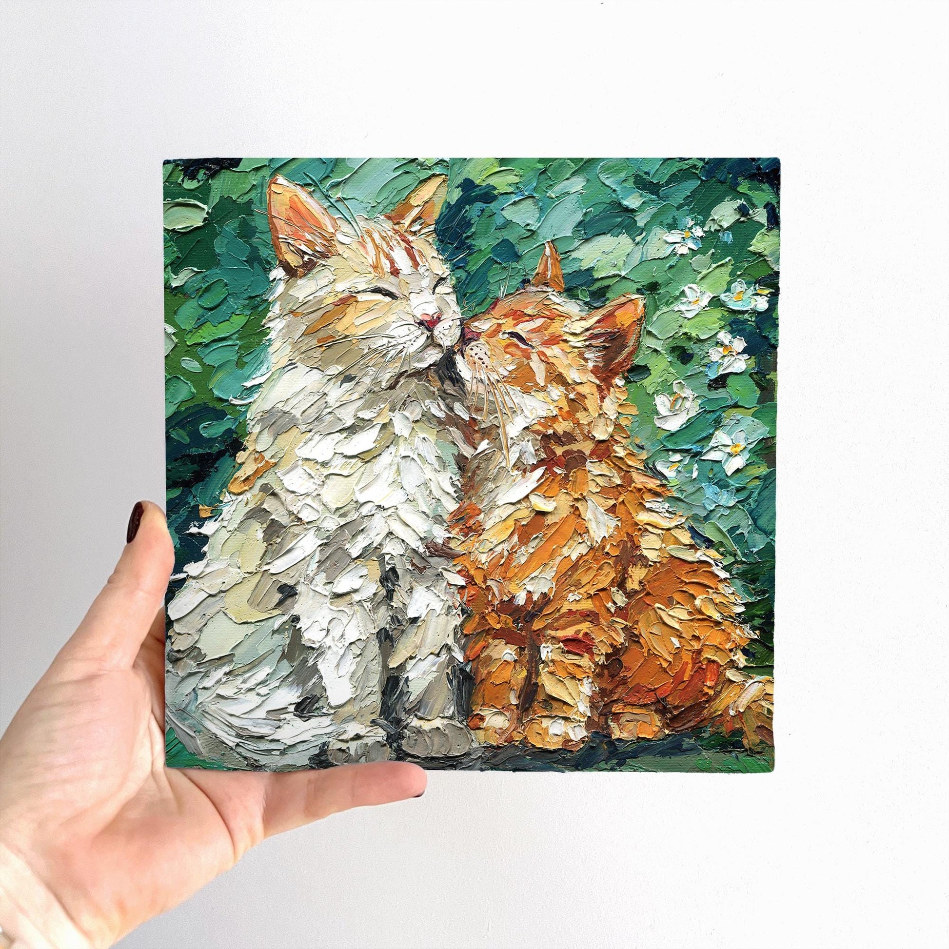 Pet Portrait Painting: Custom Hand-Painted Cat & Dog Art from Photo. Original Animal Artwork
