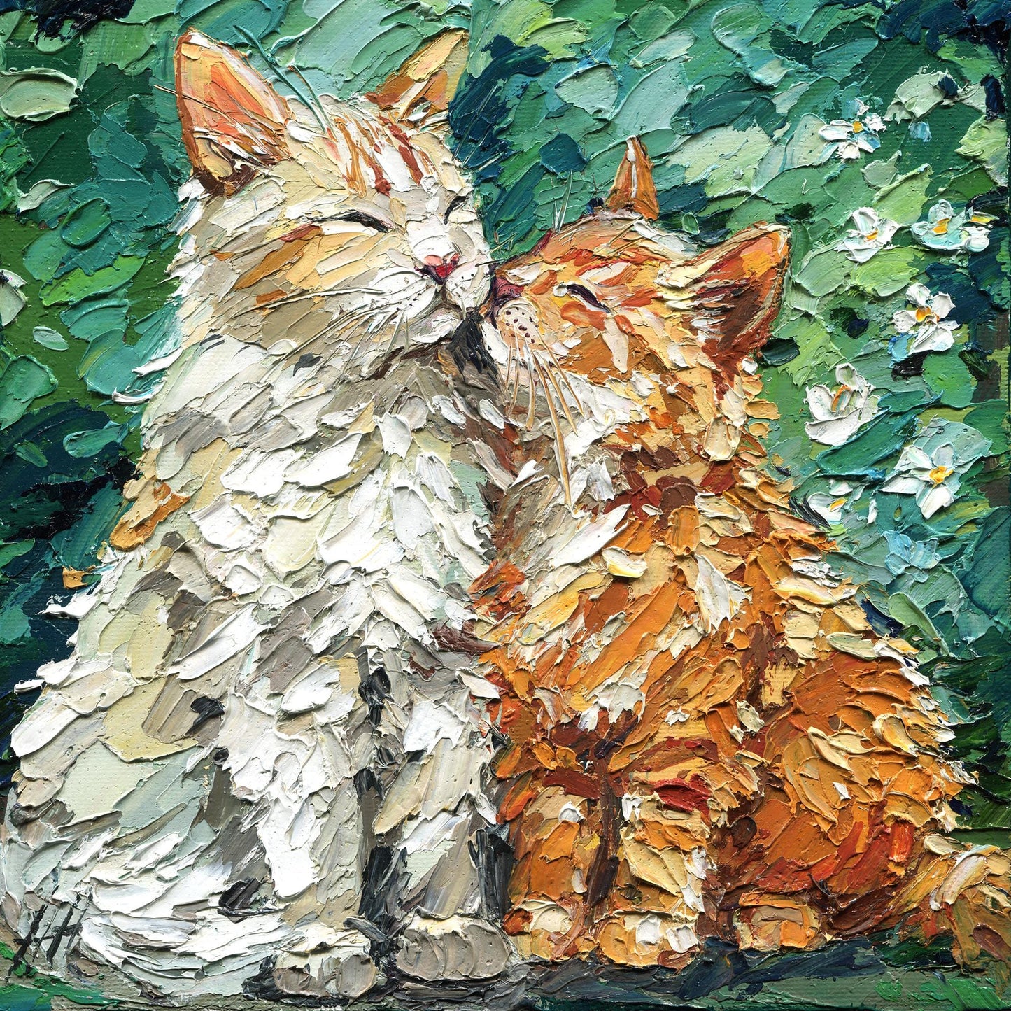Pet Portrait Painting: Custom Hand-Painted Cat & Dog Art from Photo. Original Animal Artwork