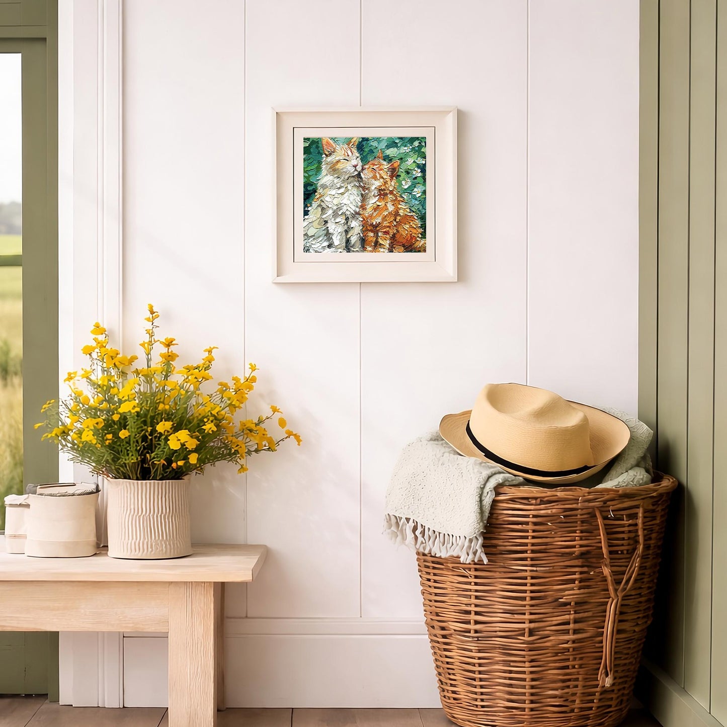 Pet Portrait Painting: Custom Hand-Painted Cat & Dog Art from Photo. Original Animal Artwork